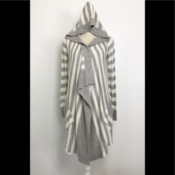 Beulah Cardigan Open Front Thin Knit Hooded - Picture 3 of 6